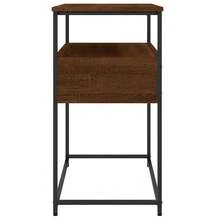 Console Table Brown Oak 75x40x75 Cm Engineered Wood - Brown - View 8
