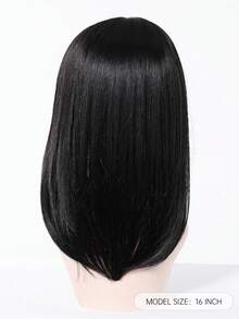 Tapa-Ralos para Cabelos Finos 16 polegadas Peças de Cabelo para Mulheres Tapa-Ralo Adicionando Volume Extra de Cabelo, Peça de Cabelo Preto Natural Liso Super Macio para Uso Diário