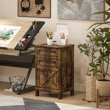 Vertical File Cabinet With 3 Drawers, Rustic Farmhouse Office Storage Cabinet For A4, Letter Size, Rustic Brown - Rustic Brown - View 9