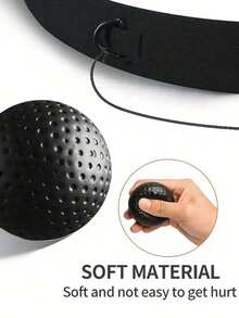 Adult & Teenage Boxing Reflex Ball Set - PA Nylon Reflex Ball With Adjustable Headband, Boxing Gloves And Punching Bag - Improve Hand-Eye Coordination, Speed And Reaction Time, Red/Black Color, Ideal For Boxing Training And Fitness, Boxing Accessories, Boxing Equipment, Boxing Gloves, Boxing - Multicolor - View 4