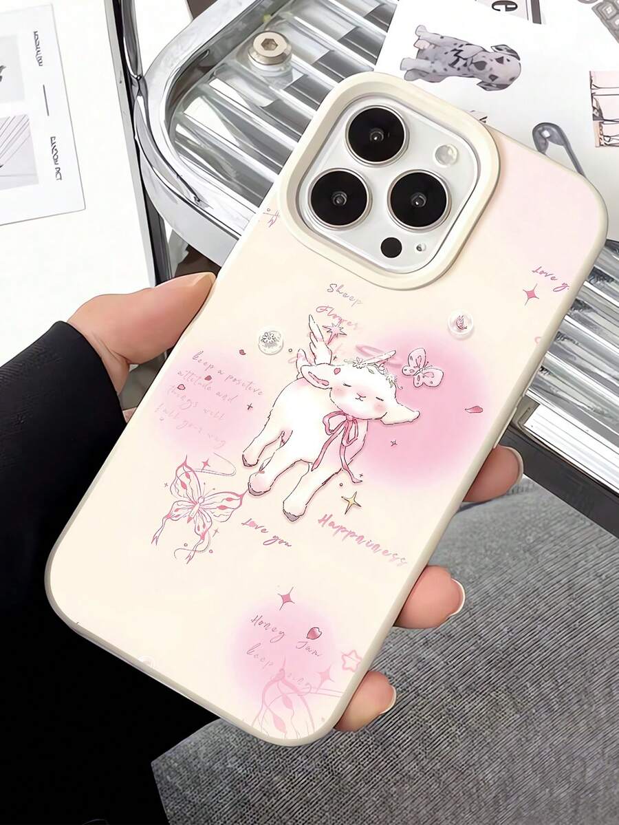 1 Ốp lưng điện thoại chống rơi, chống vân tay, họa tiết cừu cá nhân hóa, màu trắng mờ, chất lỏng, lỗ lớn, tương thích với iPhone 17/16/16Pro/16Plus/15/15ProMax/15Pro/11/12/13/14ProMax/11Pro/11ProMax/12Pro/12ProMax/13Pro/13ProMax/14Pro/14ProMax, vỏ mềm cao cấp - Nhiều màu - Xem 1