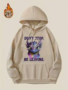 Long Sleeve Tops Women Cartoon Letter Slogan Pattern Printed Hoodie, Girl's Personalized Embossed Hoodie, Casual Large Pullover, Fashionable Four Seasons Hoodie, Soft Slightly Stretch Polyester Pullover Long Sleeve Design - Perfect Autumn Winter Women's Plus Size Clothing Loose And Comfortable Tops Shirts - 白色 - 查看 6