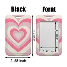 Heart Shape Print Keychain Ribbon Lanyards For Keys ID Card Collectors Phone Straps Rope Students Badge Holder New - Multicolor - View 2