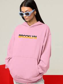 Moletom Streetwaer Over The Top Brooklynny 86 Oversized Dtff Ref3432 - 粉色 - 查看 4