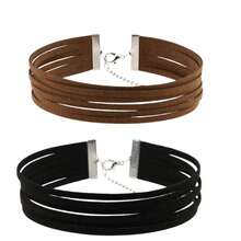 Dây chuyền choker nhung 1/2/5/10 lớp, Dây chuyền nhung nữ, Dây chuyền nhung phong cách Punk, Dây chuyền choker phong cách Gothic tối giản, Dây chuyền nữ, Dây chuyền xương đòn, Trang trí tiệc, Thích hợp cho đeo hàng ngày, dự tiệc, cosplay - Nhiều màu - Xem 30