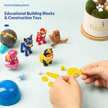 1 Box Paw Patrol Surprise Egg Mystery Box, Random Cartoon Character Figurine Collection, Party Gift, Unboxing Game Golden Egg, Fun Gashapon Toy (Random Style)