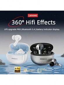 Lenovo Thinkplus LP5 PRO Wireless Bluetooth 5.4 Earphones TWS HiFi Sound Gaming Earbuds LP5Pro Sport Headset Long Standby With Mic - Rock White - View 2