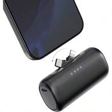 适用于的便携式充电器，配备二合一接口，5000mAh小巧移动电源，兼容 17/16/15/14/13/12/11系列、三星S25/24/安卓系统，粉色，适合冬季户外旅行/露营和应急备用电源，是送给家人、朋友和户外生日的理想礼物。适合冬季假期户外旅行/露营和应急备用电源，是送给家人、朋友、生日假期户外露营的理想礼物，也是生日礼物和电量展示的理想选择。 - 黑色 - 查看 1