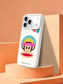 Paul Frank 官方授权液态硅胶手机壳，全包防震摄像头保护，卡通猴子气球图案，全新设计，兼容 13/14/15/16/17 Pro Max - 彩色 - 查看 4