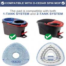 Spin Mop Replacement Base Compatible For EasyWring 1-Tank System, 6 Inch Rotating Triangle Mop Head Cover Plastic Base - MàuC - Xem 2