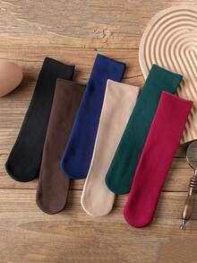 1-5 Pairs Women's Thick Warm Wool Cashmere Thermal Snow Socks, Seamless Velvet Fleece Liner Socks For Boots, Sleeping, Winter - Multicolor - View 8