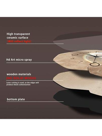 2D Moderne Minimalist Silent Wand Clock, High End ative Seamless Asymmetrical Young People's Bedroom, Dining Room, Living Office, Sofa Background, Mother's Day, Wedding ation, Friend's Birthday Battery Free view 9