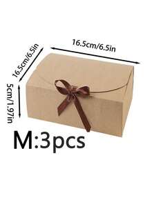 10个/5个/3个/1个装 - 白色/黑色/粉色/棕色带盖礼盒，带丝带，适用于伴娘邀请、婚礼、生日礼物、迎婴派对及其他派对、情人节礼物、情人节包装、生日、DIY制作、美妆收纳盒、毕业礼物包装、婚礼派对装饰盒 - 棕色 - 查看 9