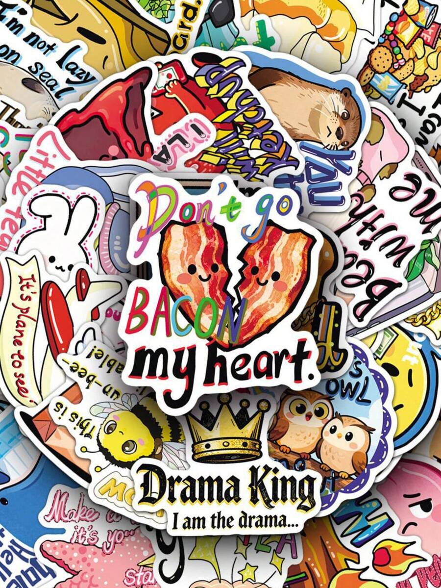 50 miếng dán hoạt hình dễ thương, dán trang trí sổ lưu niệm, dán tạo động lực, dán trích dẫn, dán meme, dán nhật ký, dán văn phòng phẩm, dán sổ lưu niệm, dán vinyl chống thấm nước, dán số lượng lớn cho chai nước, ván trượt, hành lý, máy tính xách tay, cản va, vật dụng tiệc tùng theo chủ đề