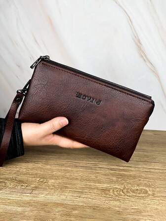 Bolsa de aseo de cuero sintético para hombres, bolsa de viaje de negocios, bolsa de cosméticos portátil de gran capacidad con diseño de múltiples bolsillos, bolsa de aseo de cuero sintético con asa, organizador de bolsos, regalo de Navidad, vintage