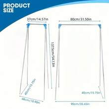 1个可伸缩折叠不锈钢晾衣架，稳固落地式晾衣架，适用于家庭、洗衣、露营和旅行，露营装备 | 现代晾衣架设计，斋月/情人节礼物 - 彩色 - 查看 3