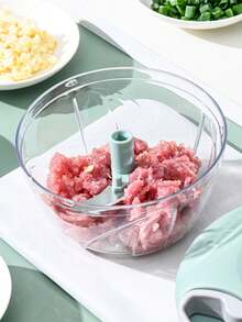 1pc Manual Food Processor, Portable Hand-Pull Garlic Onion Chopper, Rope-Style Vegetable Chopper, Can Be Used To Chop Ginger, Chili, Vegetables, Fruits, Nuts, Herbs, Also Can Be Used As Manual Meat Grinder, Rotary Onion Mincer, Vegetable Chopper, Creative Fruit Grinder, Meat Grinder, Portable Hand-Pull Meat Grinder, Pull-Cord Style Manual Food Processor, Suitable For Home/Restaurant Kitchen - Multicolor - View 3