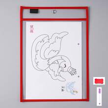 1 Set Hanging File Folders, PET Clear Dry Erase Pockets