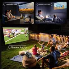 Portable Projector Launch Hy320 4K Home Cinema Up To 200 Inches Android Wi-Fi Full HD Movies Meetings TV Box Video Game Smart TV - 黑色 - 查看 5