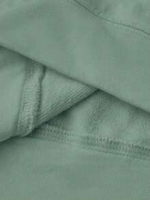 女士宽松卫衣，套头衫，落肩曲线卫衣，花卉书籍印花，抽绳连帽，宽松休闲运动风，百搭复古学院风，适合寒冷天气穿着，长袖上衣，女士街头风卫衣，度假装扮，春夏必备 - 抹茶綠- - 查看 4