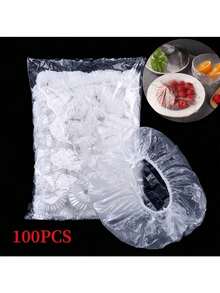 100pcs Disposable Cling Film Food Cover Shower Caps - Multicolor - View 8