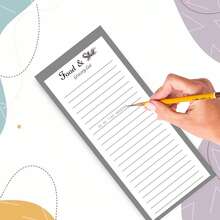 2 Packs Magnetic Notepads For Refrigerator, 100 Pages/Book Grocery List Magnet Pad For Fridge, Design Magnetic Grocery List Pad For Fridge, Grocery List Notepad, To-Do Memos, List(8 X 20.3cm) - White - View 3