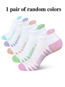 5/10/20 Pcs Athletic Ankle Women Socks Running Compression Socks For Women Cozy Soft Tab Socks - Multicolor - View 8