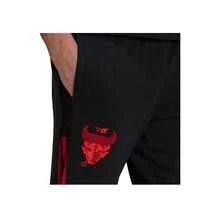 Adidas Bayern Munich Color Block Striped Embroidered Tapered Sports Pants Black Bottoms Men - Multicolor - View 6