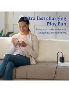 Bộ sạc nhanh USB-C kép 25W, bao gồm cáp sạc nhanh USB/USB-C sang Type-C 60W, cáp dữ liệu 100cm/3.3ft, tương thích với dòng 16/15, cáp sạc, đạt chứng nhận CE & RoHS, cổng USB-C và USB-A, tương thích với Samsung S25, S24, S23, A56, A55, A16, A15, pin dự phòng sạc nhanh, quà tặng Giáng sinh/gia đình phù hợp để sạc nhiều người, nhiều thiết bị, nhu cầu sạc tại nhà và bàn làm việc văn phòng. Bộ sạc điện thoại đa cổng công suất cao cho văn phòng tại nhà. - Xem 8