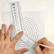 0.01 Accuracy ABS Material Multifunctional Folding Geometric Drawing Ruler - Mathematical Line Circular Geometry Template With Angle Measurement For School Office Drafting - trắng - Xem 4