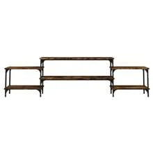Mobile porta TV vidaXL, rovere affumicato, 197x35x52 cm, legno composito - Cammello - Visualizzare 5