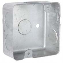 Caja Cuadrada Metálica de 1/2" | Resistente y Práctica para Instalación Eléctrica | Modelo 8653 Adir - Plateado - Ver 1