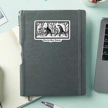 1张“驱魔”哥特式贴纸，中世纪女巫恶魔之舞乙烯基贴纸，黑色幽默心理健康贴纸，防水女巫风笔记本电脑/水杯贴纸，木刻艺术装饰，潮流“与恶魔共舞”，暗黑学院风哥特族的完美礼物，黑白中世纪汽车贴纸，“驱魔”水瓶乙烯基贴纸 - 彩色 - 查看 4