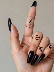 A4 Sized Hollowed Out Tattoo Template, Hand Drawn Multi Pattern Butterfly, Flower, Star, Moon, Bird Totem Personalized Tattoo Sticker, Temporary Tattoo, Suitable For Holiday Parties, Can Be Applied To Fingers, Ears, Back, Shoulders, Neck, Collarbone And Other Parts, Unisex, Semi Permanent Waterproof Simulation Tattoo Sticker