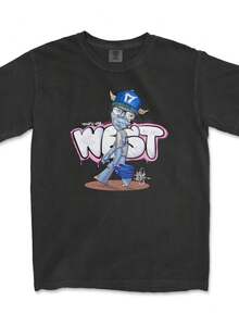Monster Kelly Adult Shirt _ Baseball Shirt _ Unisex _ Nice Swing _ Baseball Monster _ That One Artist - 黑色 - 查看 1