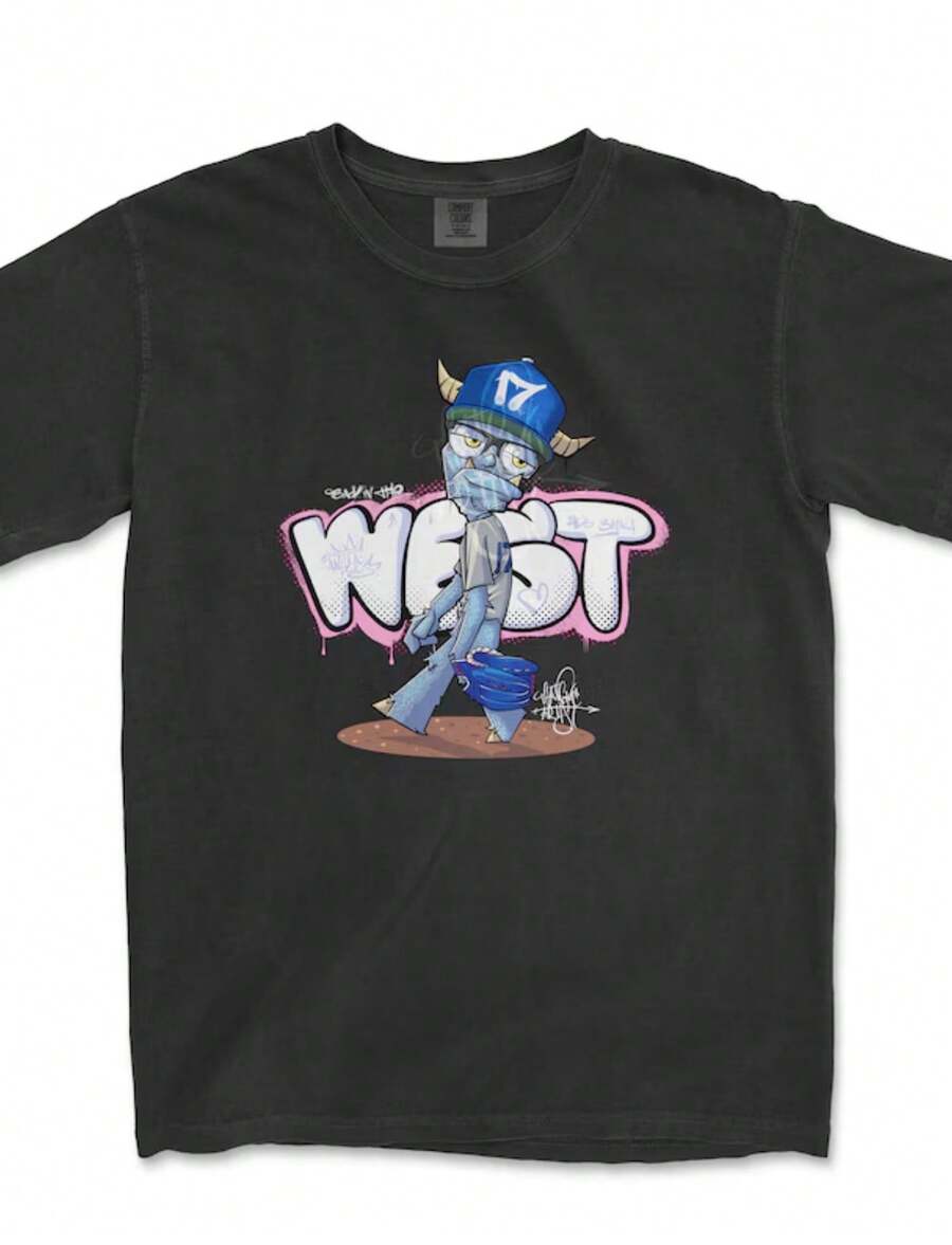 Monster Kelly Adult Shirt _ Baseball Shirt _ Unisex _ Nice Swing _ Baseball Monster _ That One Artist - 黑色 - 查看 1