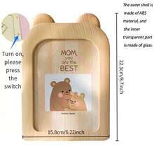 动物相框，婴儿房装饰，新生儿和妈妈必备。适合墙面装饰，可粘贴贴纸，用于宝宝出生公告、揭晓宝宝性别、超声波/B超照片。记录宝宝成长里程碑。 - 多色 - 查看 10