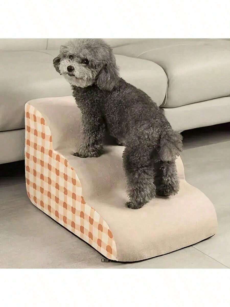 宠物楼梯床边台阶，适用于小型犬猫，沙发床梯子，幼犬泰迪熊攀爬坡道 - 彩色 - 查看 1