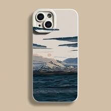 Oil Painting Mountains And Seas Compatible With IPhone 16 Apple 15 Pro Max Phone Case 14 High-End Feel 13 European And American Style 12 Cool 11 - Đôi mắt thiên thần - Xanh lá cây - Tranh sơn dầu phong cảnh - Xem 9