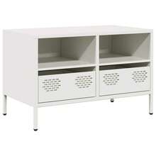 Mobile porta TV vidaXL, bianco, 68x39x43,5 cm, acciaio laminato a freddo - Cammello - Visualizzare 11