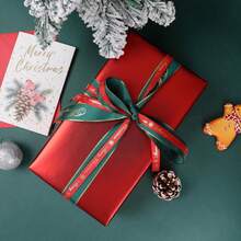 哑光礼品包装纸 - 纯色哑光金属纸卷，适用于情人节、婚礼、生日、圣诞节、婴儿洗礼、周年纪念日 - 尺寸：17 英寸 x 9.84/16.4/32.8 英尺 - 紅色 - 查看 4