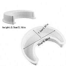 2Pcs/1pc Moon Shaped Silicone Cake Mold, Moonlight Lullaby Mousse Cake Pan Bread Pizza Baking Mold Kitchen Baking Tool, Suitable For Festivals, Valentine's Day, Spring Festival, Birthday, Wedding, Party Cake Mold,Kitchen Tools; Baking Tools - White - View 8