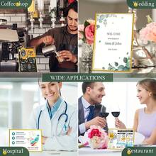 1/3/6/12pcs A6 Acrylic Gold Frame Table Card Holder - Transparent Sign Display Stand, Suitable For Weddings And Events - Elegant Table Menu Frame - No Electricity Required - Multicolor - View 3