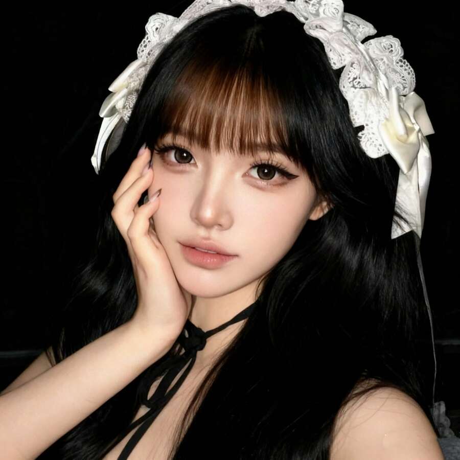 1pc Sweet White Lace Bow Hairbands, French Retro Lolita Hair Accessories For Tea Party Gift Exchange Elegant Court Gothic Lolita Headpieces - TS1000-3[黑色] - 查看 1