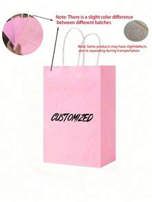 1/5/10pcs Custom Gift Bags With Handles, Reusable Paper Bags, Small/Medium Size, Commercial Use, Retail Product Bags, Birthday Party Gift Bags, Wedding Gift Bags, Party Favor Bags, Minimalist & Stylish, Customizable, Personalized, Anniversary Exclusive - Multicolor - View 6