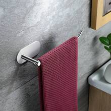 1 Set Kitchen Paper Towel Holder Rack, Self-Adhesive Stainless Steel Bathroom Toilet Roll Tissue Hanger Organizer - Multicolor - View 3