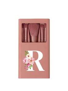 Portable Makeup Brush Set With Mirror, Soft And Fluffy, Pink Floral Letter Pattern, Boxed Makeup Brush Set, Multi-Functional Makeup Brush Set, Makeup Brush Box With Mirror, Mini Multi-Functional Makeup Pen, Foundation Brush, Eyeshadow Brush, Beginner Makeup Tools - Multicolor - View 17