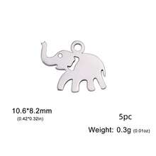 AMAXER 5件套不锈钢可爱小象、鸭子和熊动物吊坠，可DIY项链、耳环、手链饰品制作，送朋友的礼物 - 動物系列 - 查看 12