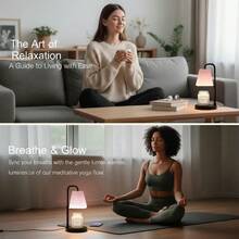 xoddi 1 PCS Candle Warmer Lamp With Timer, Frosted Lampshades Eye Protect Scented Candle Jars Electric Wax Melter Bedroom Bedside End Table Desk Night Light Adjustable Height Warm White Aethetic Room Decor Dimmer House Warming Home Women Gifts Metal Base-(Pink) - 查看 7