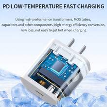 20W快充套装：USB-C墙充+100厘米USB-C转Type-C数据线，兼容 17 Pro Max/17 Pro/17/16/15 Pro Max/15 Pro/15 Plus/15等Type-C设备 - 美規A型插(110-127V) - 查看 5